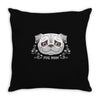 pug mom sugar skull Throw Pillow