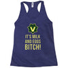 milk and eggs Racerback Tank