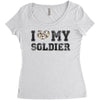 i love my soldier hunter camouflage Women's Triblend Scoop T-shirt