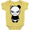 angry panda rainbow Baby Onesie