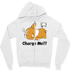 corgi cute puppy low battery charge me Zipper Hoodie
