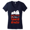 can't scare me halloween funeral direct Women's V-Neck T-Shirt