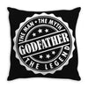 Godfather The Man The Myth The Legend Throw Pillow