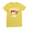 rescued by pug1 Ladies Fitted T-Shirt