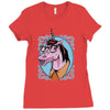 unicorn nerd graphic Ladies Fitted T-Shirt