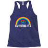I Am Voting Yes Racerback Tank