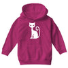 white cat funny Youth Hoodie