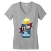 drinking beer Women's V-Neck T-Shirt
