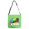 neon lacrosse Adjustable Strap Totes