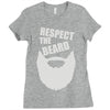 respect the beard (2) Ladies Fitted T-Shirt