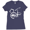 dw drum music instrument logo Ladies Fitted T-Shirt