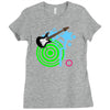 guitar retro music Ladies Fitted T-Shirt