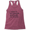 hoodrat stuff with my friends Racerback Tank