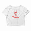 screaming skull Crop Top