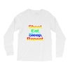 shoot eat sleep repeat gun Long Sleeve Shirts