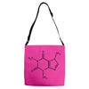 caffeine molecule t shirt coffee funny nerd xl Adjustable Strap Totes