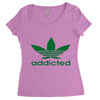 addicted ~ mens funny Women's Triblend Scoop T-shirt