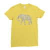 elephant filled pattern cool Ladies Fitted T-Shirt