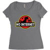 No Internet Women's Triblend Scoop T-shirt