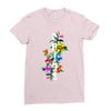 Pride Floral LGBT Colors Ladies Fitted T-Shirt