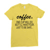 coffee one cuo will do Ladies Fitted T-Shirt