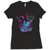 over 9000 80's Ladies Fitted T-Shirt