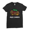 angry pumkin Ladies Fitted T-Shirt