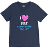 i love july especially the 4th V-Neck Tee