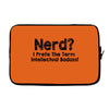 nerd i prefer the term intellectual badass t shirt funny geek tee clas Laptop sleeve