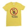 no cell phones Ladies Fitted T-Shirt