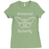 not so social butterfly Ladies Fitted T-Shirt