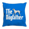 the dogfather dalmatian white Throw Pillow