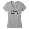 I Love My Uncle Women's V-Neck T-Shirt