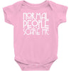 normal people scare me Baby Bodysuit