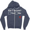 am i drunk Zipper Hoodie