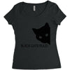black cats rule Women's Triblend Scoop T-shirt