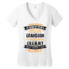 Super Cool Grandson Of A Freaking Awesome Grammy Women's V-Neck T-Shirt