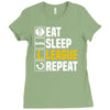 eat sleep league Ladies Fitted T-Shirt