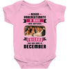 Never Underestimate A Man Who Watches Friends And Was Born in December Baby Bodysuit