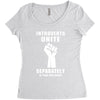 introverts unite separately in your own homes Women's Triblend Scoop T-shirt