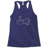 funny rude fingers ideal birthday gift or present Racerback Tank