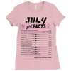 July Girl Facts Leo Ladies Fitted T-Shirt