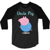 peppa pig uncle pig 3/4 Sleeve Shirt