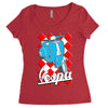 funny vespa chequer board, ideal gift or birthday present Women's Triblend Scoop T-shirt