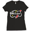 news flash black Ladies Fitted T-Shirt