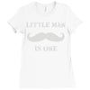 little man mustache first Ladies Fitted T-Shirt