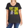 eat big get big Ladies Curvy T-Shirt