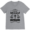 I Am One Blessed Husband V-Neck Tee