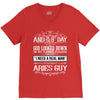 And 8th Day God Look Down So God Made A Aries Guy V-Neck Tee