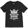 Queens Are Born In December V-Neck Tee